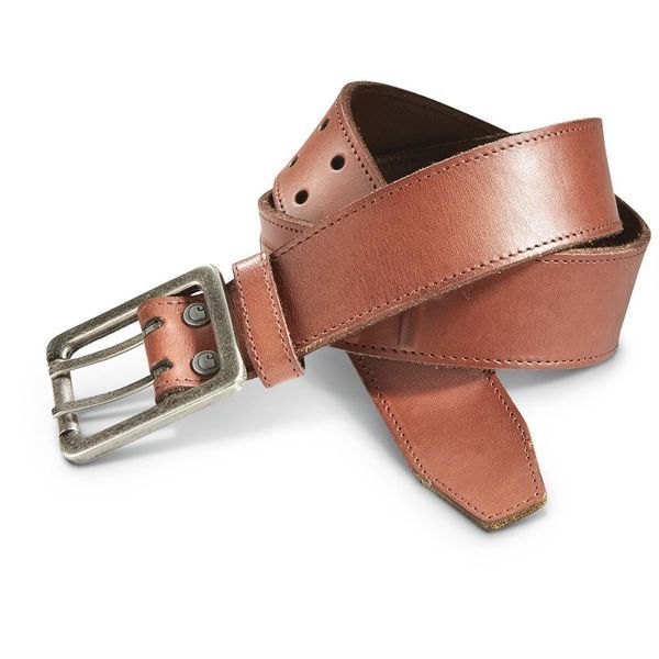 Ремень кожаный Carhartt Logo Belt - 2217 (Carhartt Brown, W34) 1023541 фото