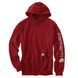 Худі Carhartt Sleeve Logo Hooded Sweatshirt - K288 (Dark Crimson, S) 1023602 фото