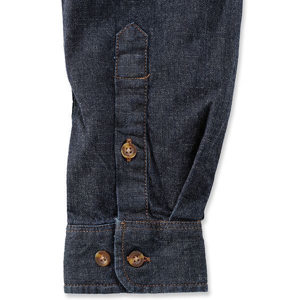 Сорочка Carhartt L/S Rugged Flex Patten Denim Shirt - 102257 (Rotary Rinse, S) 1023494 фото